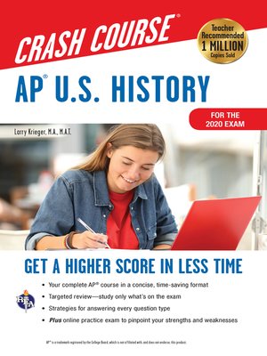 cover image of AP&#174;  U.S. History Crash Course, For the 2020 Exam, Book + Online
